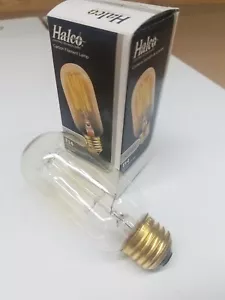 6 Halco 40 Watt T14 Antique Edison Light Bulb w Decorative Amber Filament - Picture 1 of 1