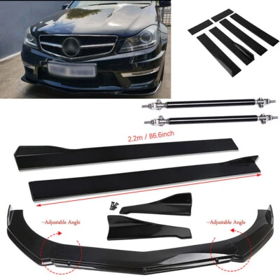 For Mercedes Benz E Front Bumper Lip Spoiler Splitter Body Kit/Side Skirt Rear Foto 1 de 4
