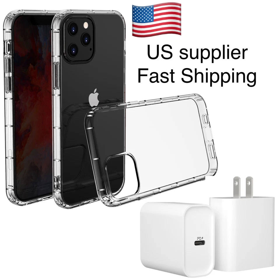 Bundle USB C 20W Fast Charger and Cover for iPhone 12, 12 Pro, 12 Pro Max  - Image 1 of 4