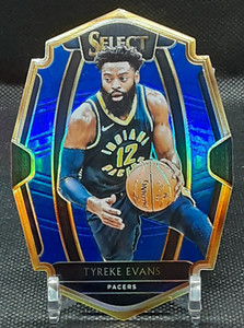 TYREKE EVANS 2018-19 SELECT PREMIER LEVEL BLUE PRIZM #11/249 PACERS S6