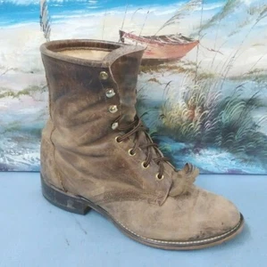Laredo Womens Brown Lace Up tassle ankle boot SIZE 8 M - Picture 1 of 10