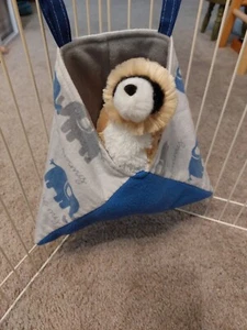 Ferret Corner Sack - I Love My Mommy Elephants Flannel - Picture 1 of 5