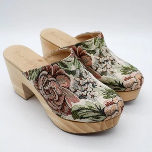 Zuecos Five Worlds by Cordani x Anthropologie tapiz floral talla 8 boho hippie - Imagen 1 de 7
