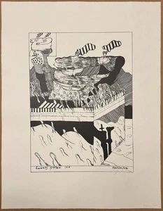 Hannes Postma, territorio, litografía, 1968, firmado a mano, Griffelkunst - Imagen 1 de 4