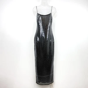Reformation Camille Row Dress Women's 4 Charcoal NWT Bevelyn Sequin Event Formal - Picture 1 of 21