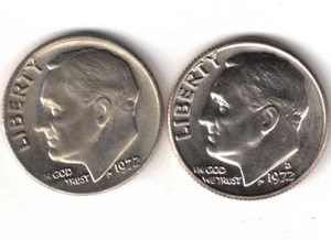 1972-D+P Stempelglanz Roosevelt Dimes! - Bild 1 von 2