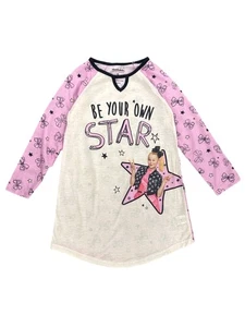 Nickelodeon Girls Purple White Be Your Own Star JoJo Siwa Sleep Shirt S - Picture 1 of 1