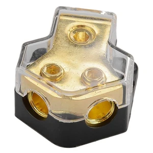 1pcs 2-Way Audio Power Ground Cable Splitter Distribution Block for Car Boat - Picture 1 of 7