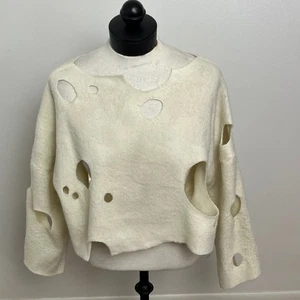 Moses Gauntlett Cheng New York Avantgarde Oversized Cut Out Pullover Oberteil - Bild 1 von 7