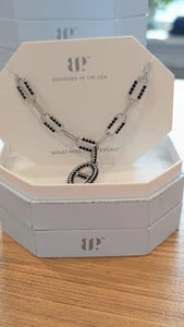 Bomb Party OG Necklace "Late-Day Glow" NK64821 - Black Onyx CZ / Rhodium Plating - Imagen 1 de 3