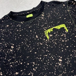 Pit Viper Crew Neck Long Sleeve Pullover Men M Black Tye Dye Splatter NWT - Picture 1 of 13