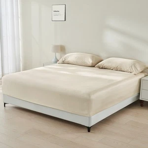 Bamboo Rayon Fitted Sheet and Pillow Cases, Super Soft Cooling Fitted Sheet w... - Picture 1 of 9