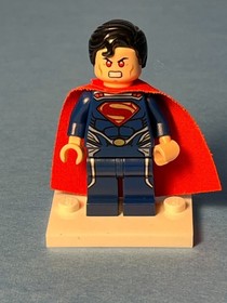 LEGO DC Superman MOS #sh0077 - Superman Dark Blue - Light Scratches/No Cracks