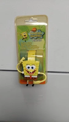 Reloj Bob Esponja Pantalones Cuadrados Niños 2002 Clicks Viacom Nickelodeon Vintage Foto 1 de 4
