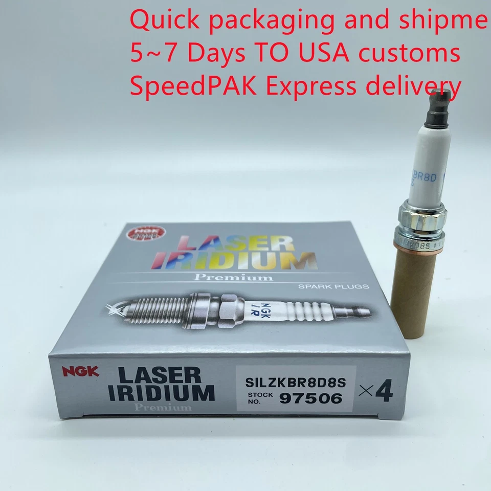 Bujía NGK genuina 4 piezas SILZKBR8D8S 97506 iridio para BMW 328I 2012-16 2,0 T L4 Foto 1 de 3