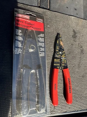 Sears Craftsman EE. UU. Feo Nos Cortador de Alambres Peladora Crimpadora 82563 Grande 10-22 AWG Foto 1 de 4