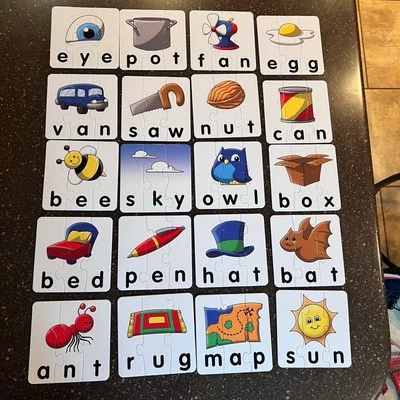 THE LEARNING JOURNEY - Match It! 3 Letter Words - 3 Piece Spelling Jigsaw... - Image 1 of 4