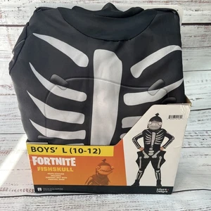 Fortnite FishSkull Halloween Costume Boys Large 10-12 New In Package Fish Stick - Picture 1 of 7