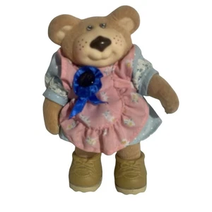 Furskins Teddy Bear Hattie 1st Place Vintage 1986 Stuffed Toy 5" Tall - Picture 1 of 9