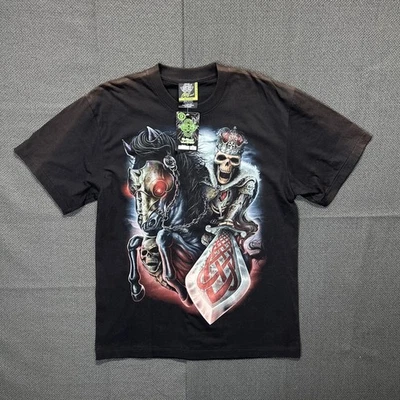 Camiseta Negra De Colección Puntada Única Rock Eagle Calavera Parca Talla XL NUEVA CON ETIQUETAS Foto 1 de 4