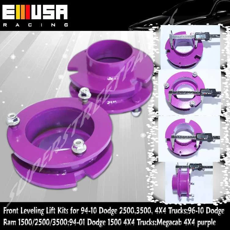 Kit Elevador Nivelador Suspensión Delantero 2" para 94-13Dodge Ram 1500/2500/3500 4x4 PÚRPURA Foto 1 de 4