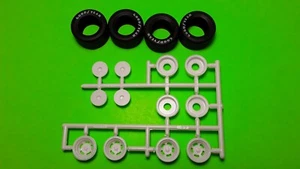 1970 Pontiac GTO Super Stocker 1/25 Goodyear Wide Race Tires 5 Slot Rim Wheel - Picture 1 of 7