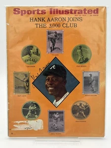 Hank Aaron Sports Illustrated - May 25, 1970 Atlanta Braves IP AUTO Vintage HOF! - Picture 1 of 12