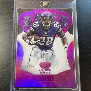 2013 Panini Crown Royale Adrian Peterson #3 Die-Cut Purple 21/25 SSP SP Vikings - Bild 1 von 2