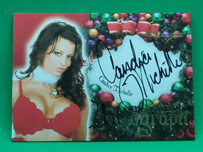 2006 Bench Warmer CANDICE MICHELLE Holiday Auto #2 Gold Foil/Black Ink s;5 - Image 1 of 2