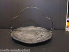 Antique Silver Plated Meridan Co #93 English Style Fruit Plate W/ Handle Grapes