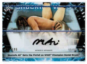 2020 TOPPS CHROME WWE MUSTAFA ALI SWA-MA SHOCKING WINS AUTOGRAPH AUTO /199 - Picture 1 of 1