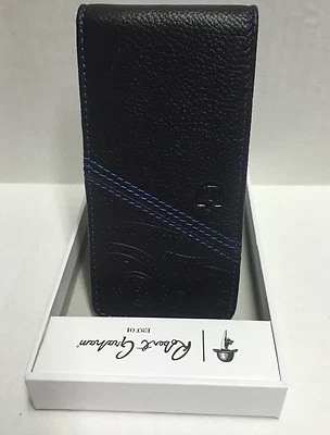 ROBERT GRAHAM Leather Black Apple iPhone 5 5S 5SE Wallet Case Credit Card ID $98 - Image 1 of 4