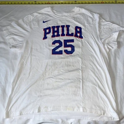 Ben Simmons Philadelphia 76ers Nike T-Shirt Size XXL White Jersey - Image 1 of 4