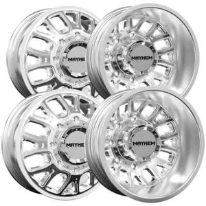 (Set-4) Mayhem Cogent Dually 17x6.5 8x165.1/8x6.5 Polished Wheels Rims 17 Inch - Picture 1 of 8