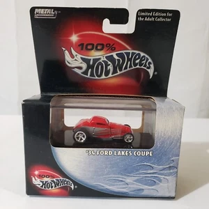 Hotwheels 100% 1934 Ford Lakes Coupe Black Box NIB NBO - Picture 1 of 12
