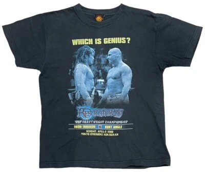 Camiseta 2009 NJPW Hiroshi Tanahashi vs Kurt Angle WWE TNA extremadamente rara de colección Foto 1 de 4