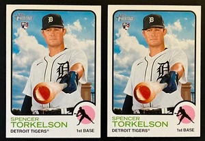 2022 Topps Heritage High Number Spencer Torkelson radiocontrol x2 Novato de los Tigres de Detroit - Imagen 1 de 2