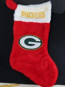 Green Bay Packer Plush Christmas Stocking 18" NFL Football B8988 - Picture 1 of 6