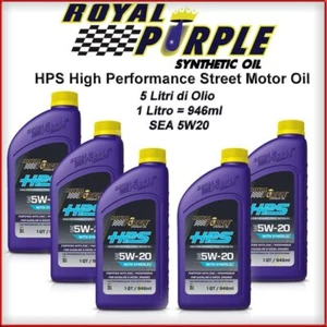 Motoröl 5W20 5 LITER Royal Purple HPS Synthetisches Schmiermittel Benzin Diesel - Bild 1 von 1