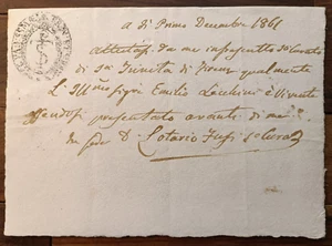 1861 Letter Handwritten With Stamp Bella 12975/58 - Picture 1 of 1