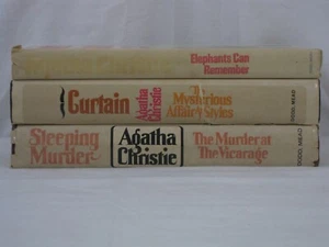Agatha Christie 3 HCDJ book lot Murder at the Vicarage, Sleeping Murder.. G/G+ - Bild 1 von 5