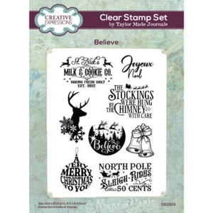 Creative Expressions Clear Stamps by Taylor Made Journals - Believe (6in x 8in) - Foto 1 di 4
