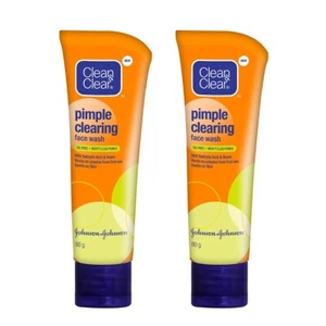 2 Pcs Clean & Clear Pimple Clearing Neem Lemon Oil Face Wash 80 ML Brand New - Picture 1 of 4