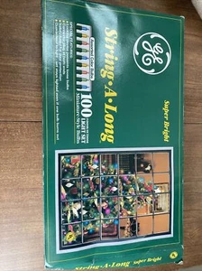 GE Super Bright String A Long Color 100 Indoor Outdoor Light Set Miniature Bulbs - Picture 1 of 8