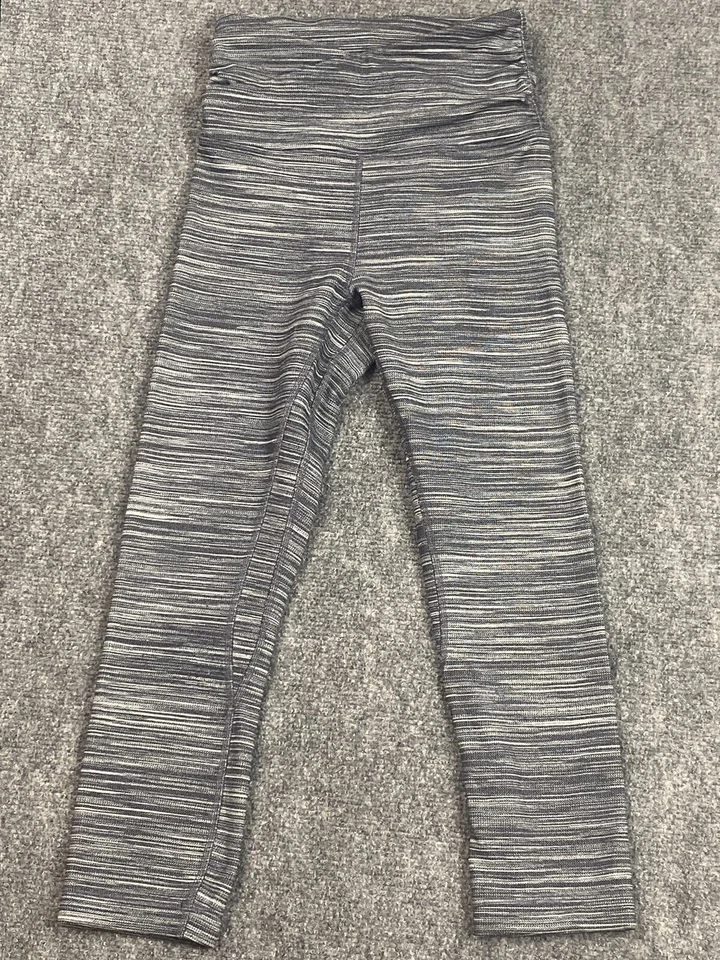 Lululemon Legging Criss Cross Waist Gray Heather Girls Size 4 - Image 1 of 4