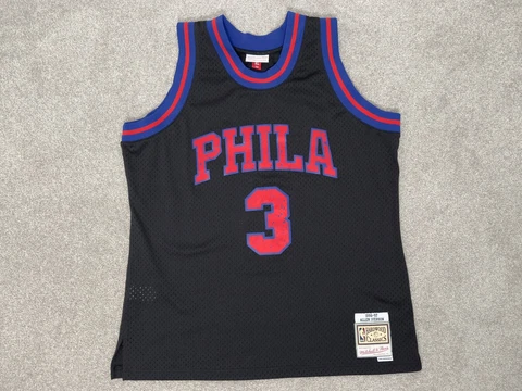 Allen Iverson Mitchell and Ness Swingman Jersey 76ers Ring Collection Size XL Cover