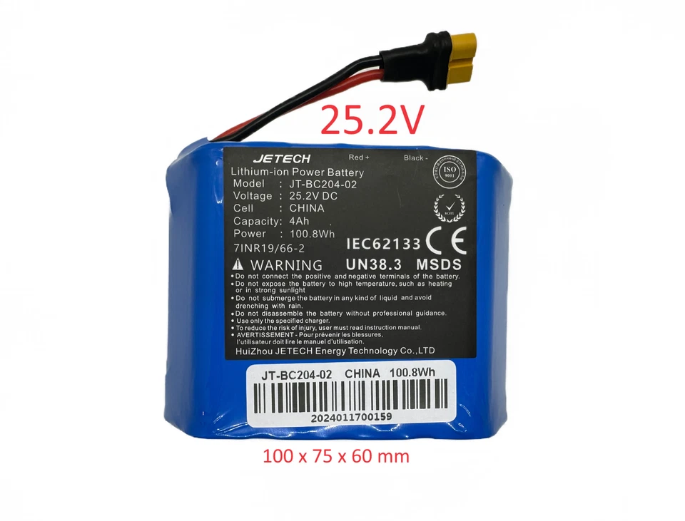 JETECH 25.2v Hoverboard Battery Jetson / Hover-1 / Xprit / el-0702u for 29v charger