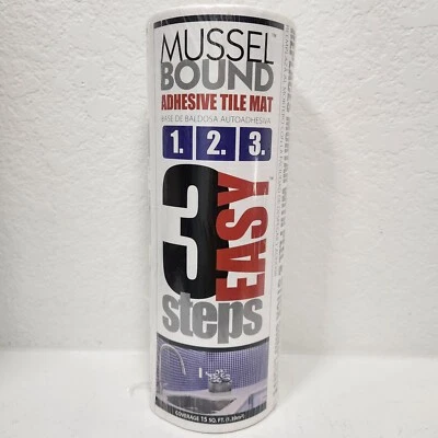 Juego de pelar membrana de azulejo de plástico blanco MusselBound de 15 pies cuadrados - lechada sin mortero Foto 1 de 3