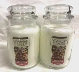 Yankee Candle (2) PÁFAGAS DE AZÚCAR HILADAS Grandes 22 OZ Tarro Velas VACACIONES 2022 - Imagen 1 de 1