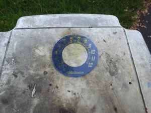 HARLEY DAVIDSON PANHEAD 1953-1961 BLUE SPEEDOMETER GLASS FACE - Picture 1 of 2
